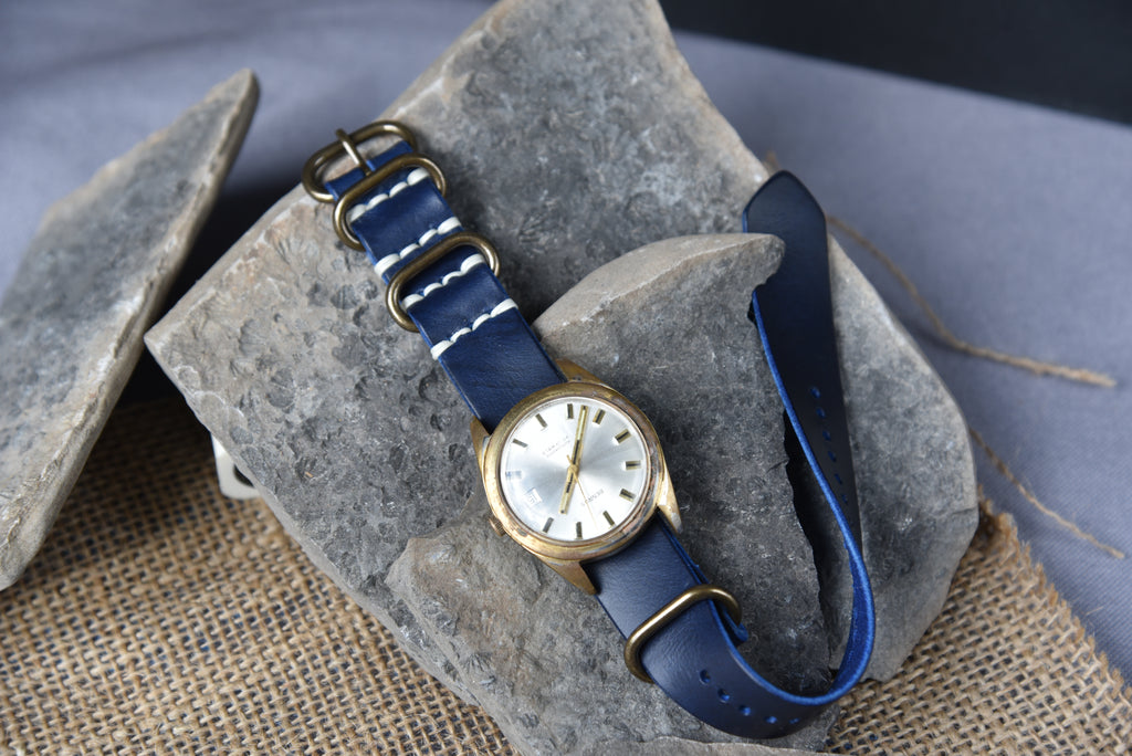 One-Piece Horween Cavalier Analine Watch Strap