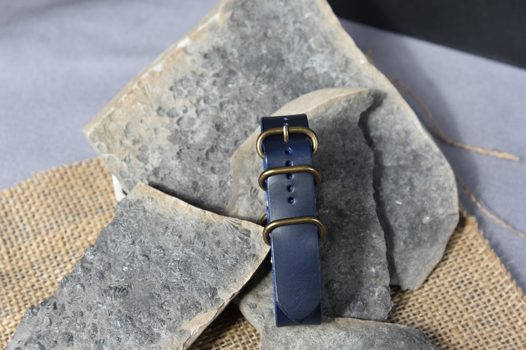 One-Piece Horween Cavalier Analine Watch Strap