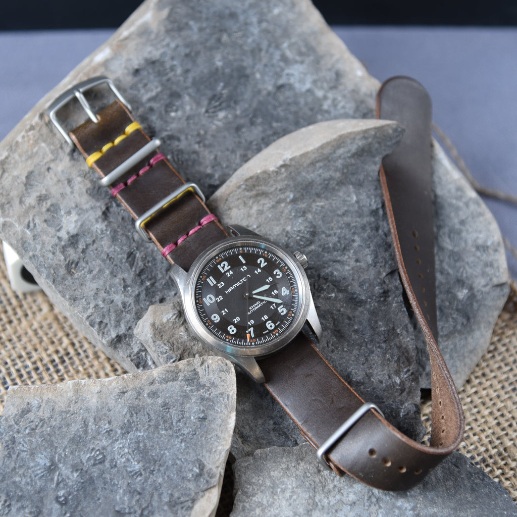 One-Piece Horween Chromexcel "Olive" Full Grain Watch Band