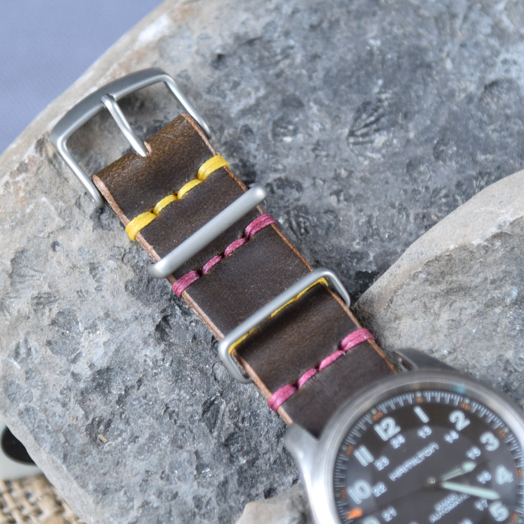 One-Piece Horween Chromexcel "Olive" Full Grain Watch Band