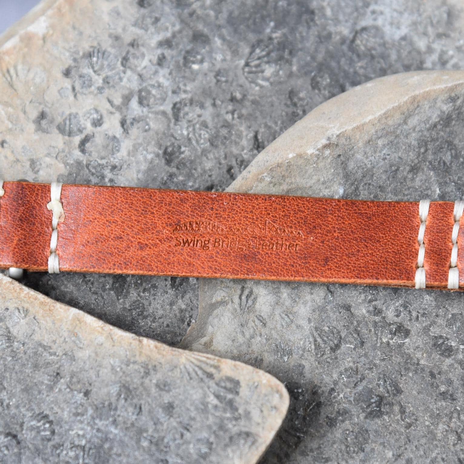 One-Piece Horween Dublin "Natural" Full Grain Watch Band