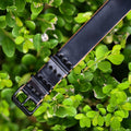 Leather One-Piece Watch Strap - Italian Shell Cordovan in Black - Customizable
