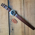 Leather One-Piece Watch Strap - Italian  Wapier Conceria - Dark Brown - Customizable