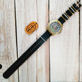 Leather One-Piece Watch Strap - Italian  Wapier Conceria - Black - Customizable
