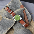 Leather NATO-Style Watch Strap - Handmade in the USA - Horween Full Grain Leather - One-piece - Natural Color