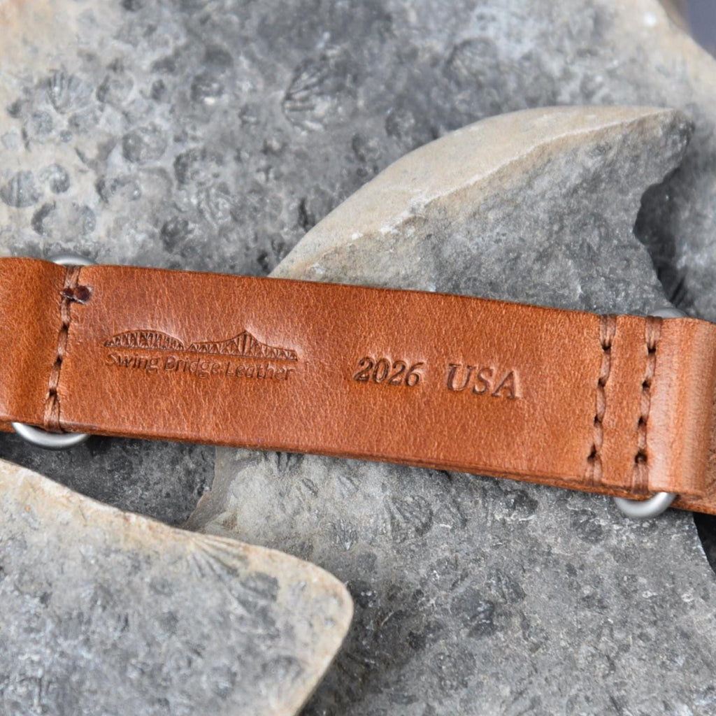 Leather One-Piece Watch Strap - Italian  Wapier Conceria - Light Brown - Customizable