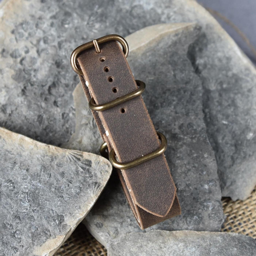 Full Grain Leather Watch Strap – Single-Piece, American‑Made, Custom Fit & Personalized Initials