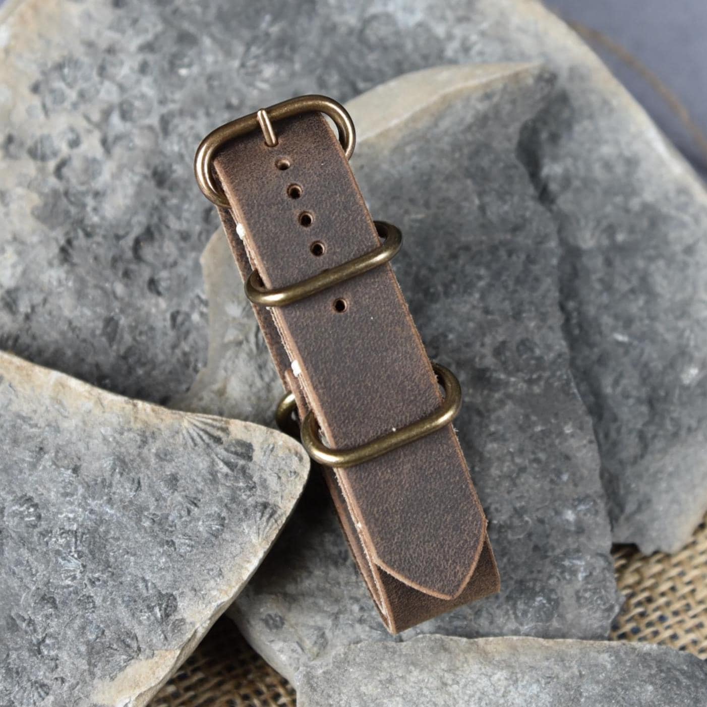 Full Grain Leather Watch Strap – Single-Piece, American‑Made, Custom Fit & Personalized Initials