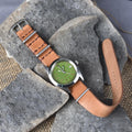 Leather One-Piece Watch Strap - Horween Dublin - Light Natural Tan - Customizable