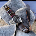 Leather One-Piece Watch Strap - Horween Chromexcel- Olive Color - Customizable