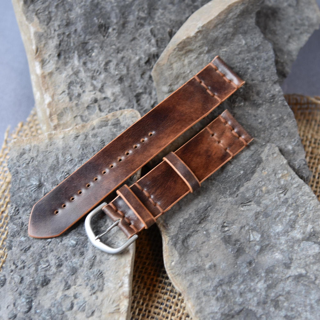 Shell Cordovan Watch Band – Italian Vegetable Tanned Leather – Customizable