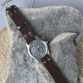 Brown English Full Grain Leather Dress Watch Band – Vegetable Tanned Leather – Customizable and Multiple Sizes