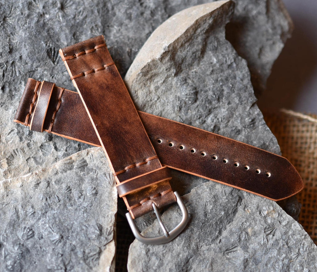 Shell Cordovan Watch Band – Italian Vegetable Tanned Leather – Customizable