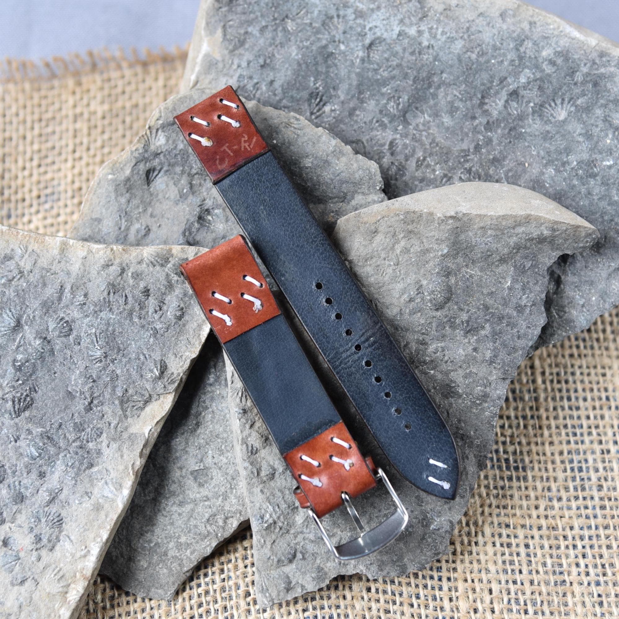 Brown Shell Cordovan Dress Watch Band – Italian Vegetable Tanned Leather – Customizable and Multiple Sizes