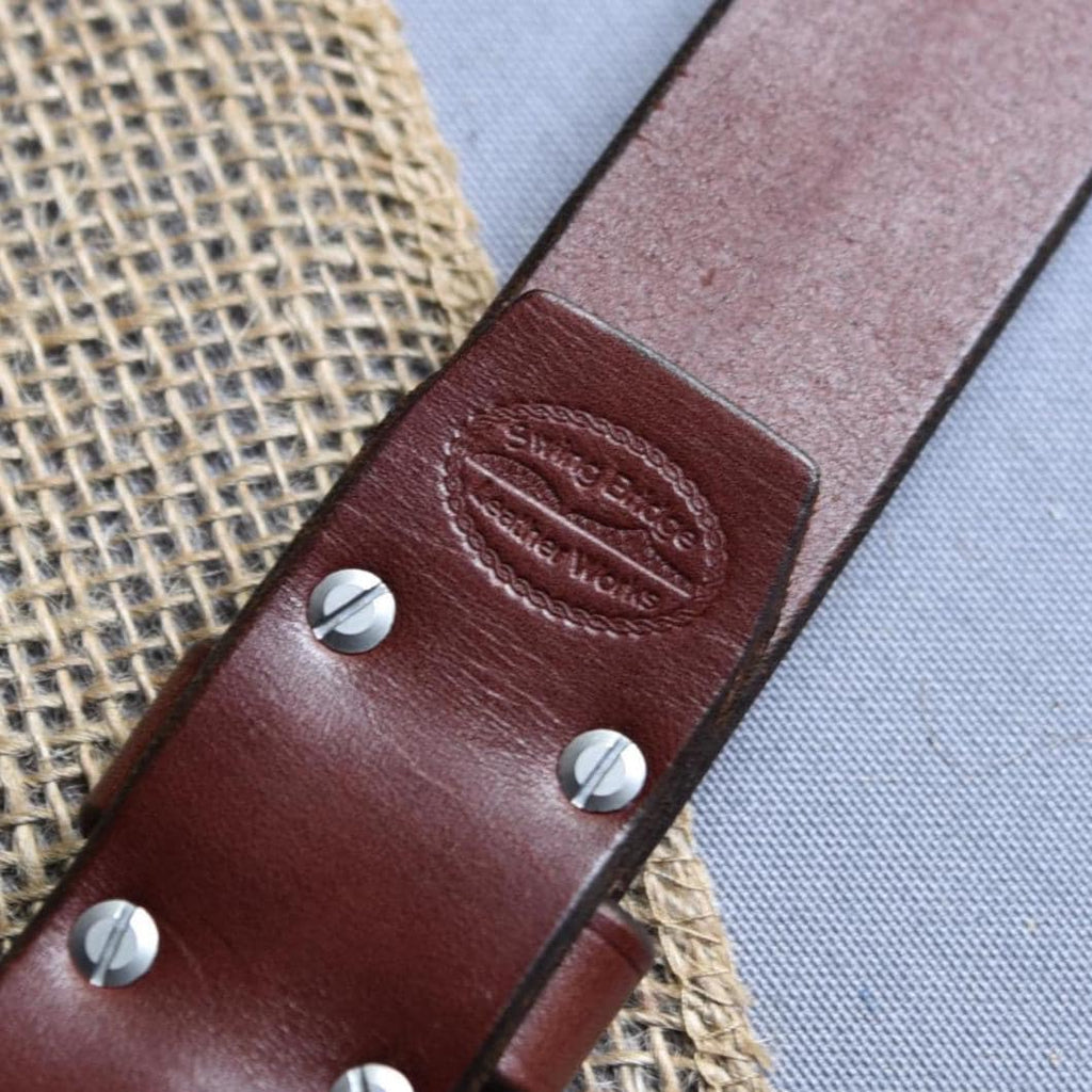 American Made Full Grain Vegetable Tanned Leather Bridle Belt, Wickett and Craig, Zucchini Green