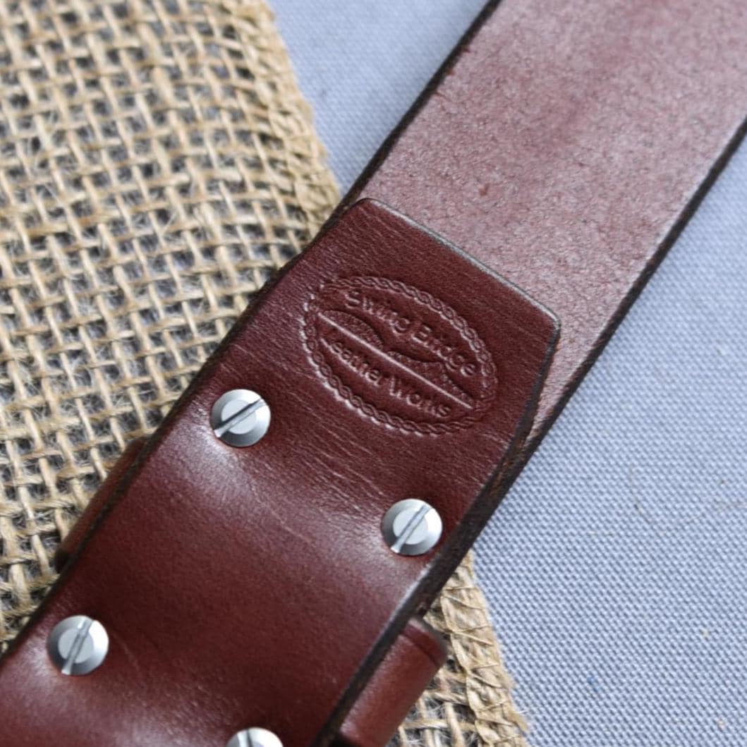 American Made Full Grain Vegetable Tanned Leather Bridle Belt, Wickett and Craig, Zucchini Green
