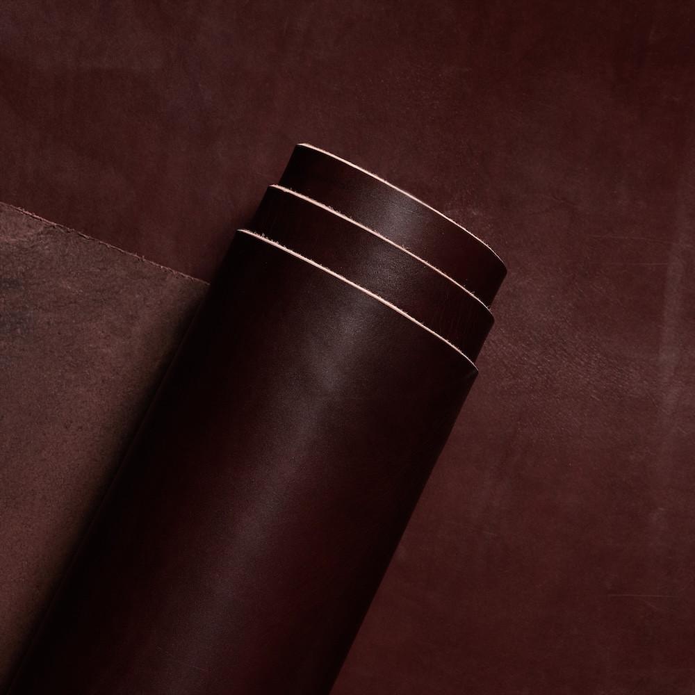 American Made Full Grain Vegetable Tanned Leather Belt, Hermann Oak Tannery, Havana Brown