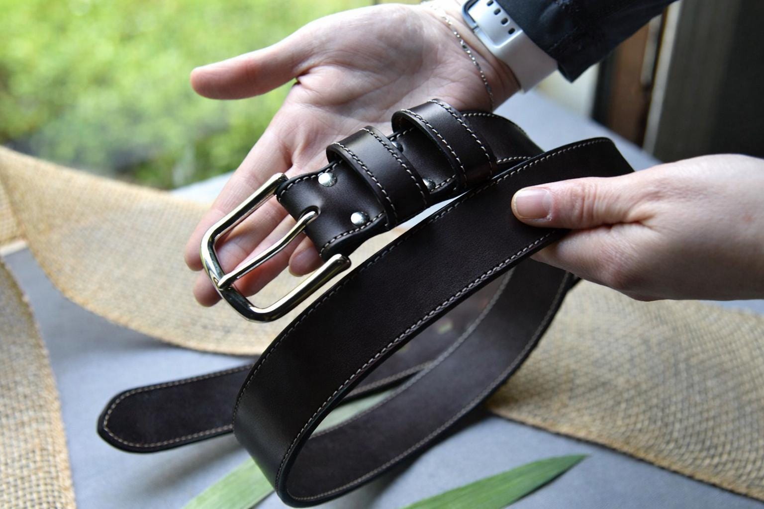 American Made Full Grain, English Bridle Leather Belt – Sedgwick & Co. Coca Brown
