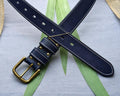 American Made Full Grain, English Bridle Leather Belt – Sedgwick & Co. Navy