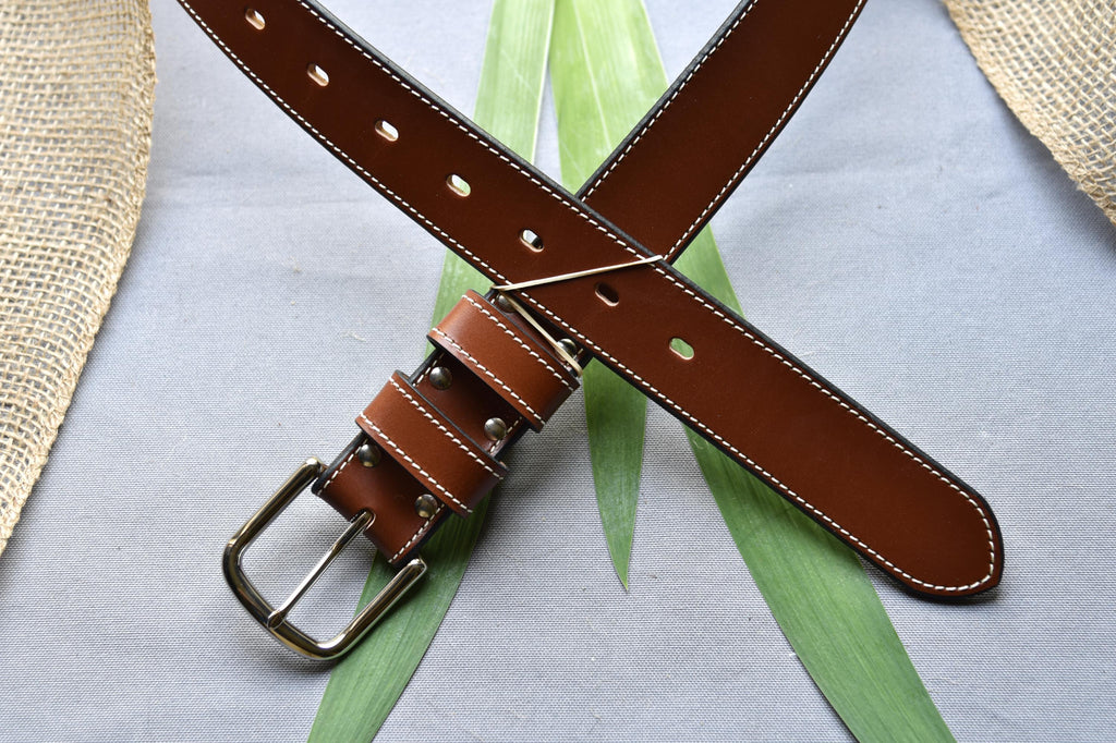 American Made Full Grain, Tan English Bridle Leather Belt – Sedgwick & Co.