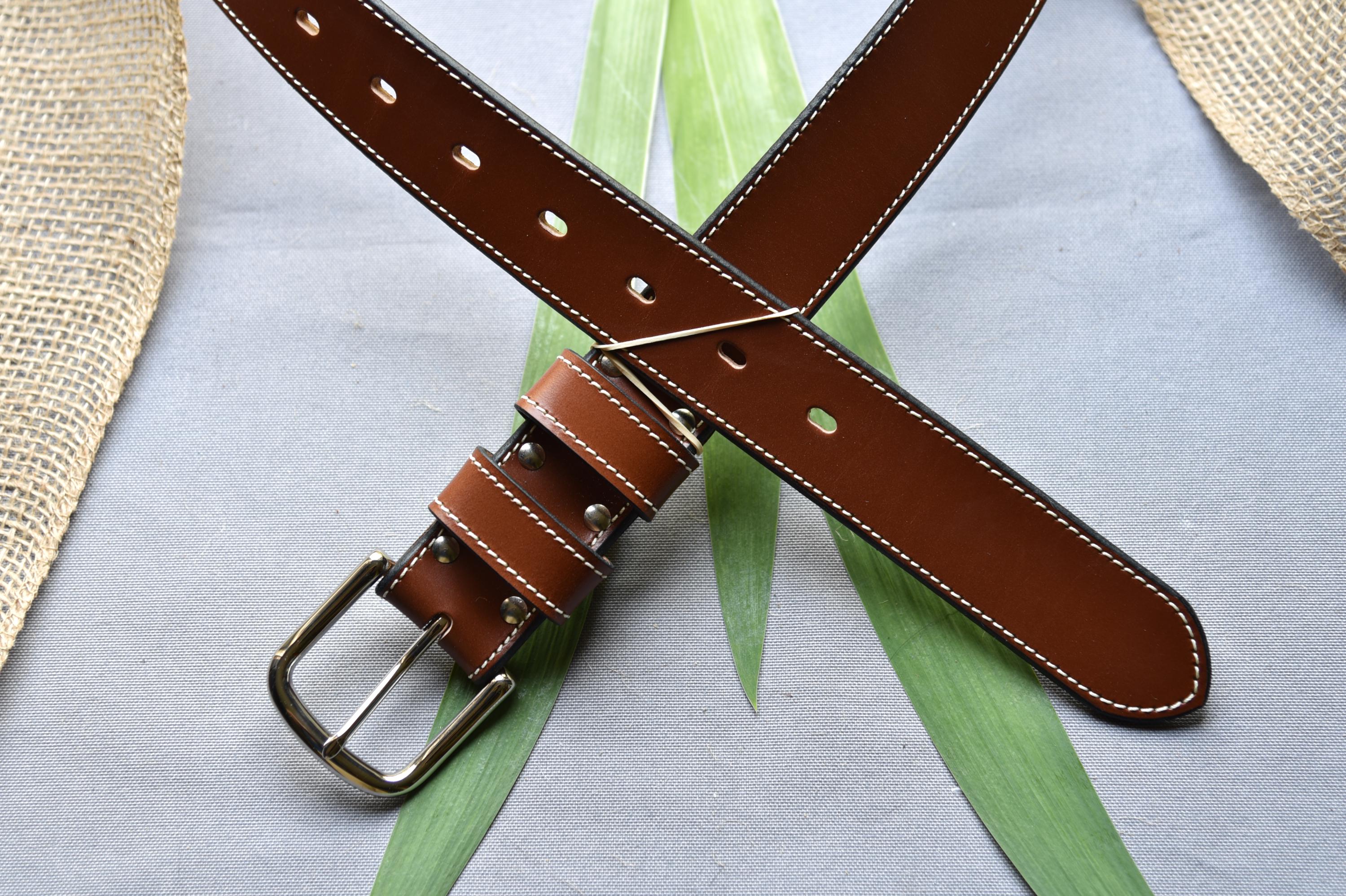 American Made Full Grain, Tan English Bridle Leather Belt – Sedgwick & Co.
