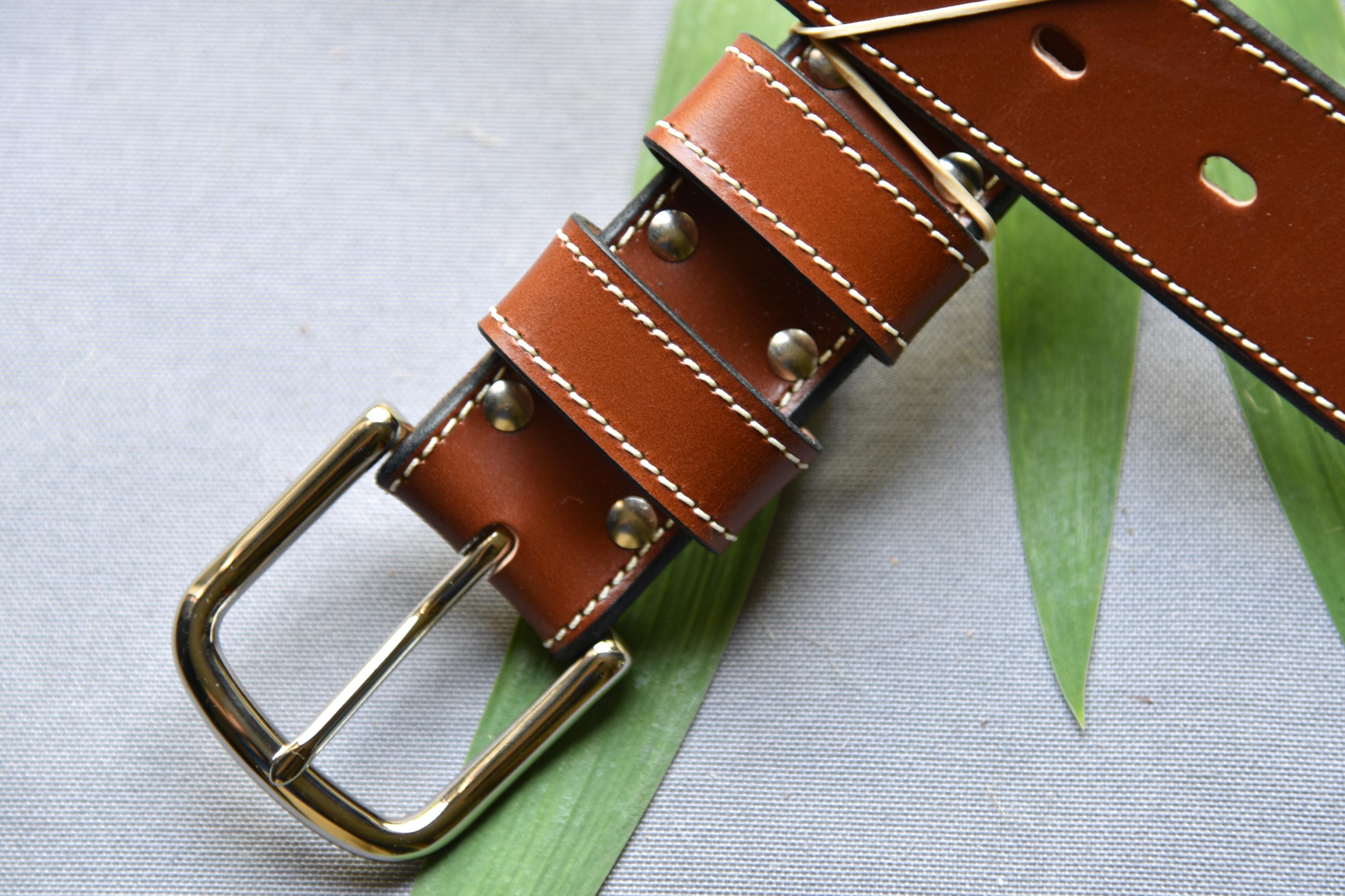 American Made Full Grain, Tan English Bridle Leather Belt – Sedgwick & Co.