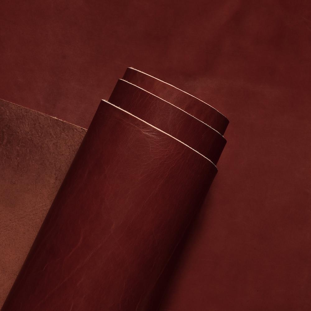 American Made Full Grain Vegetable Tanned Leather Belt, Hermann Oak Tannery, Chestnut