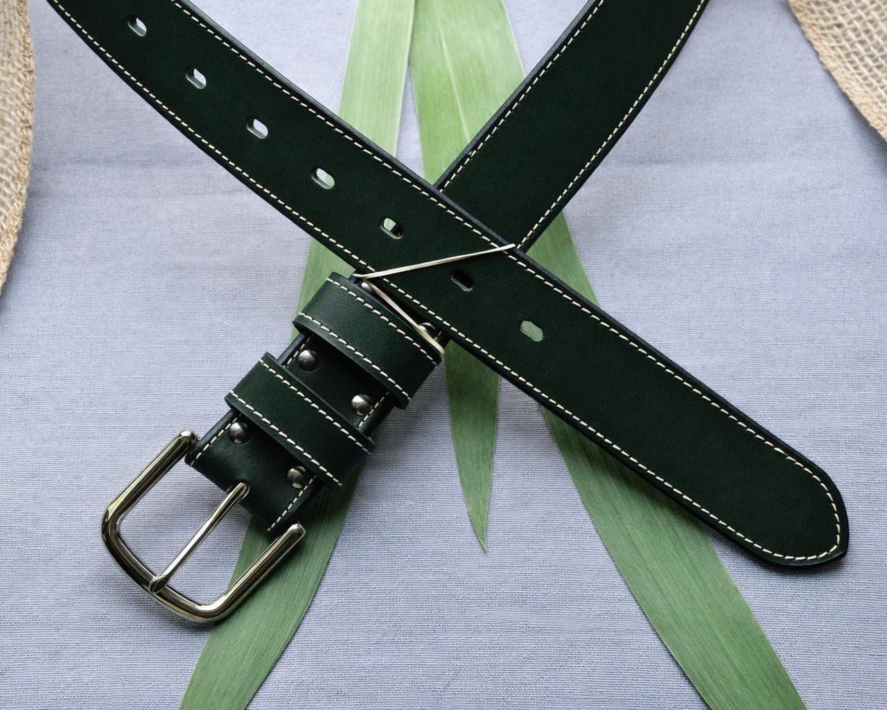 American Made Full Grain, Green English Bridle Leather Belt – Sedgwick & Co.